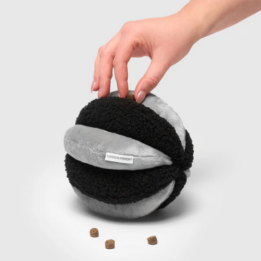 Canada Pooch Toy Interactive Treat - Black/Grey
