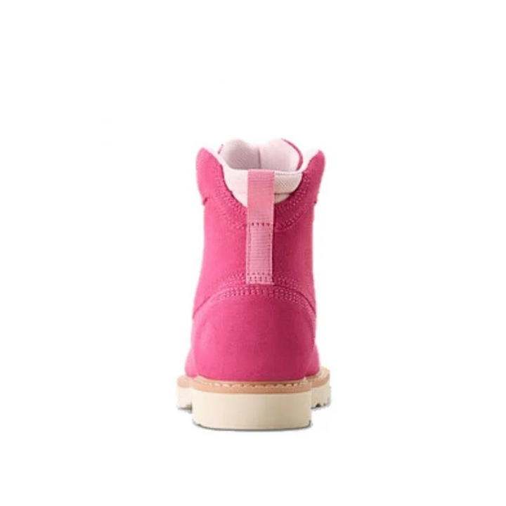 Ariat Youth Rebar Suede Lift Boot - Haute Pink