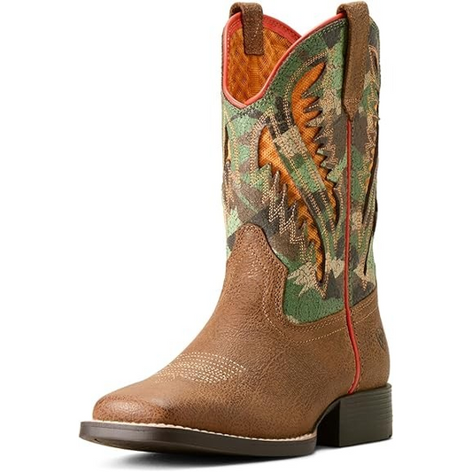 Ariat Youth Quickdraw VentTEK Western Boot- Toasty Tan
