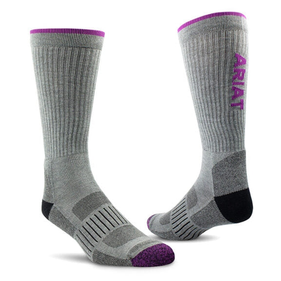 Ariat Women's TEK Series High Performance Crew Socks - 2pck