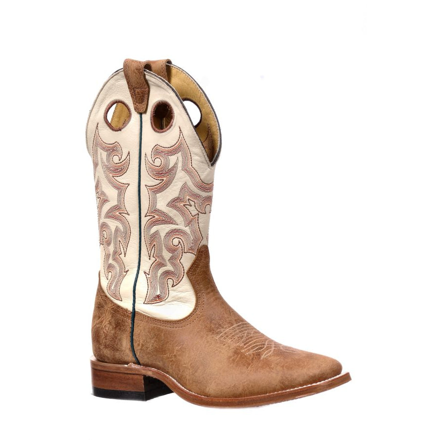 Boulet Men's Wide Square Toe Western Boots - Lucious Bone/Mojave Caden