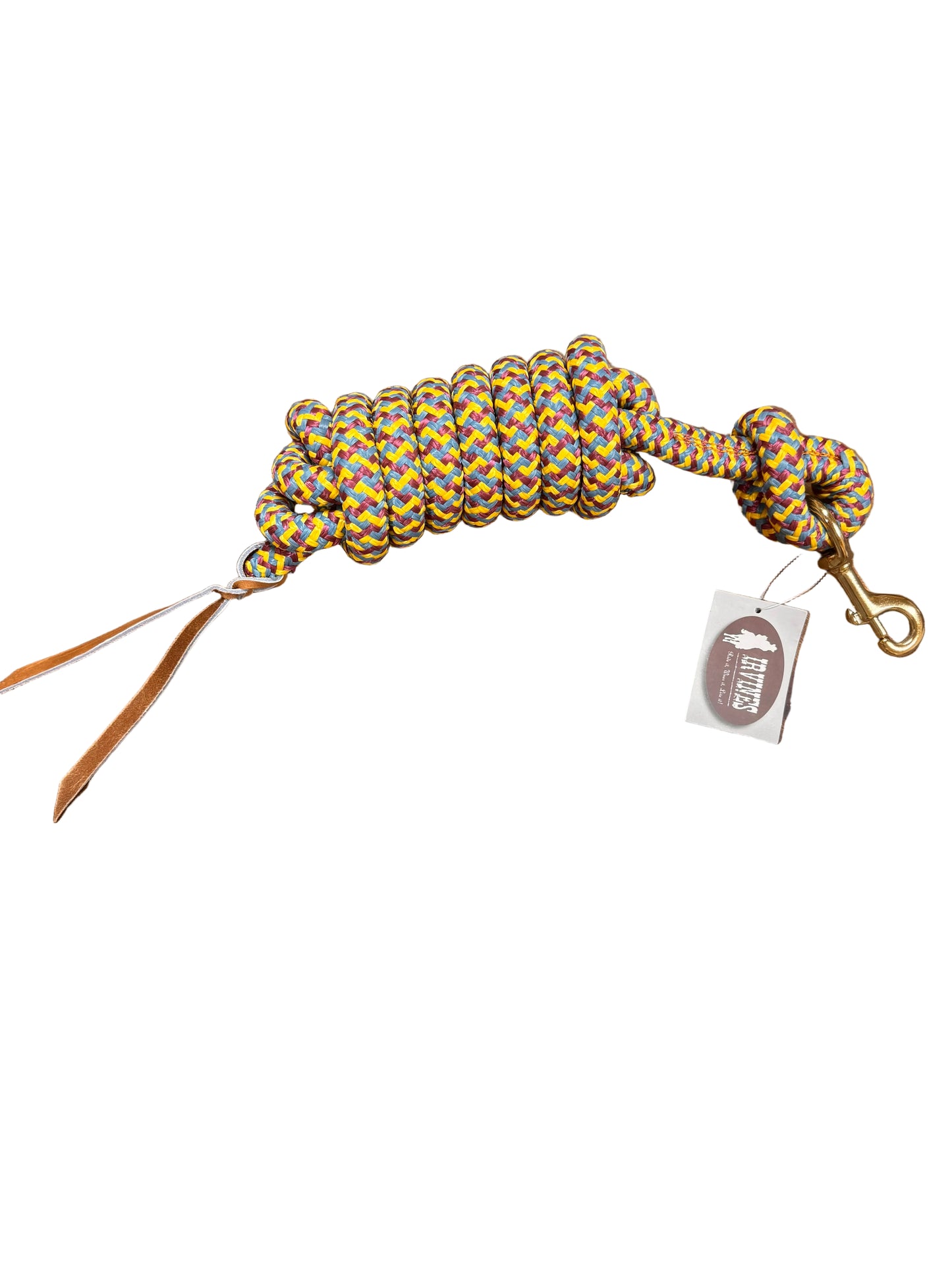 Irvine Cow Lead 9 ft 5/8" Lead w/Brass Plated Bolt Snap (Mixed Colours)