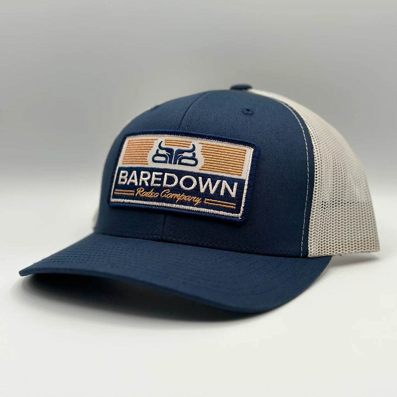 Baredown Brand Tex Curved Baseball Cap - Navy/Silver