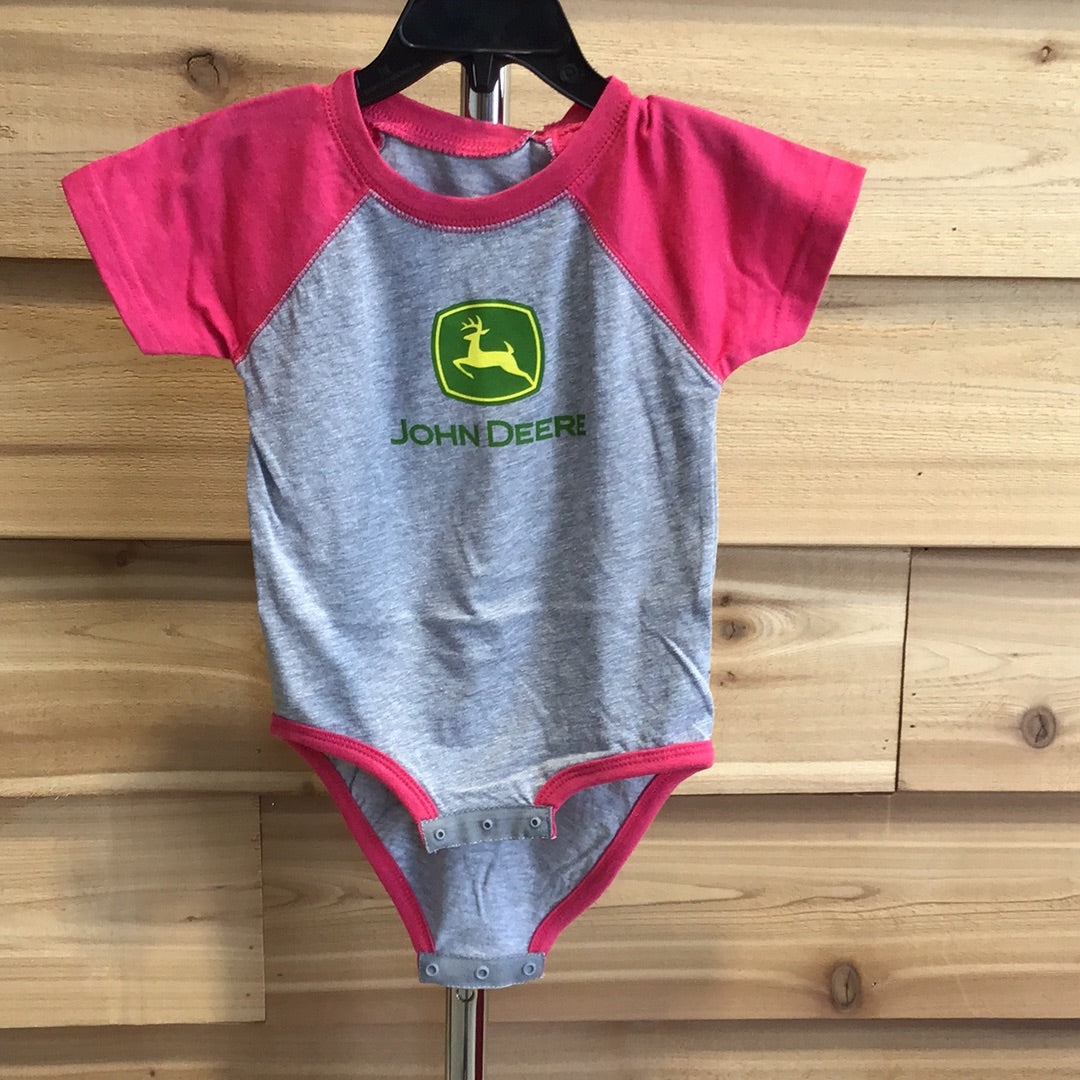 John Deere Baby Bodysuit  - Grey