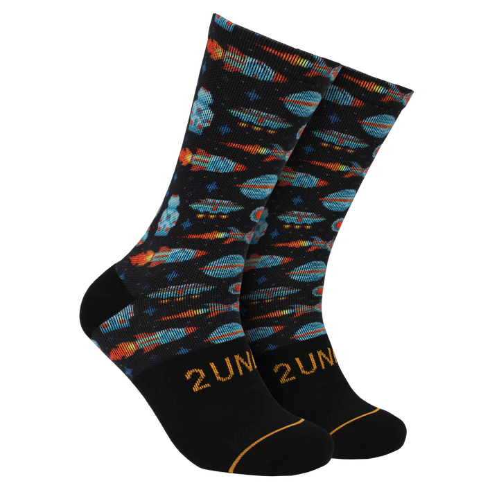 2UNDR Men's Flex Printed Crew Socks