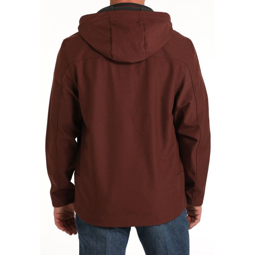 Cinch Men's Long Sleeve Bonded Hoodie Jacket- Red