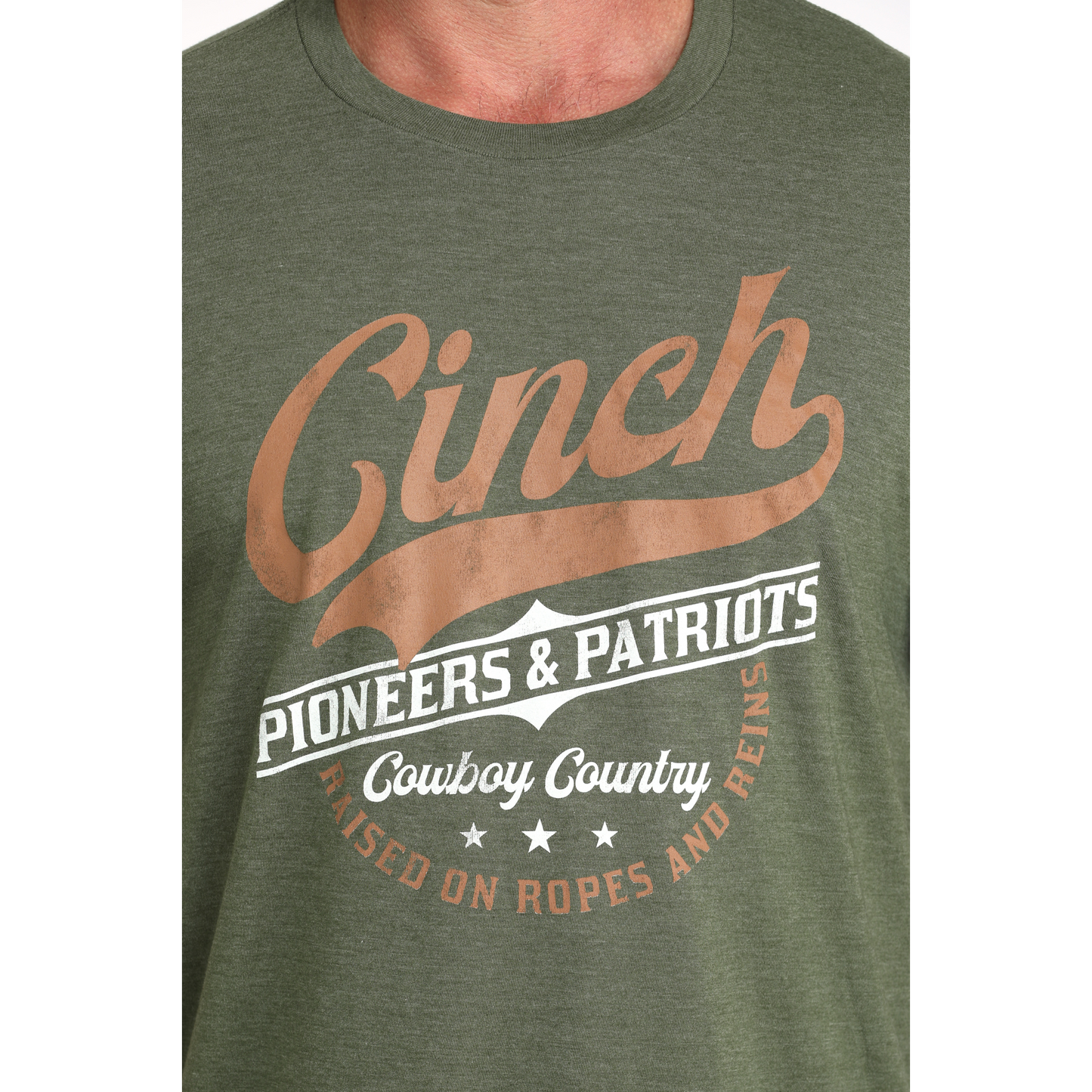 Cinch Men's Short Sleeve Tee Shirt- Olive