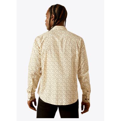 Ariat Men's Long Sleeve Milton Modern Fit Shirt- Off White