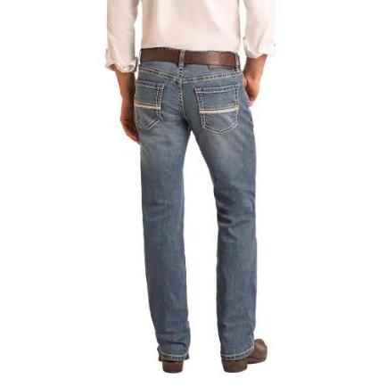 Rock & Roll Men's Straight Leg Revolver Jeans- Vintage Wash