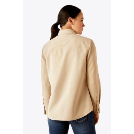 Ariat Women's Rebar Made Tough 360 Airflow Durastretch Work Shirt- Quartz Pink