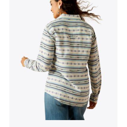 Ariat Women's Long Sleeve Seaside Serape Shirt- Geo Stream Serape Jacquard