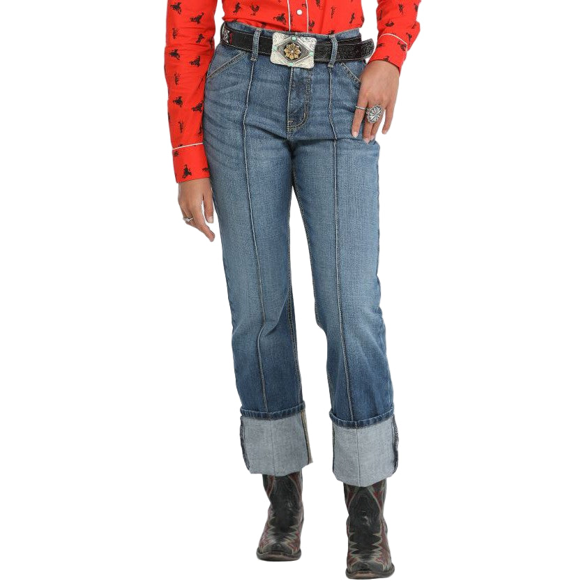 Cinch Women's Relaxed Fit Quinn  Jeans - Medium Stone