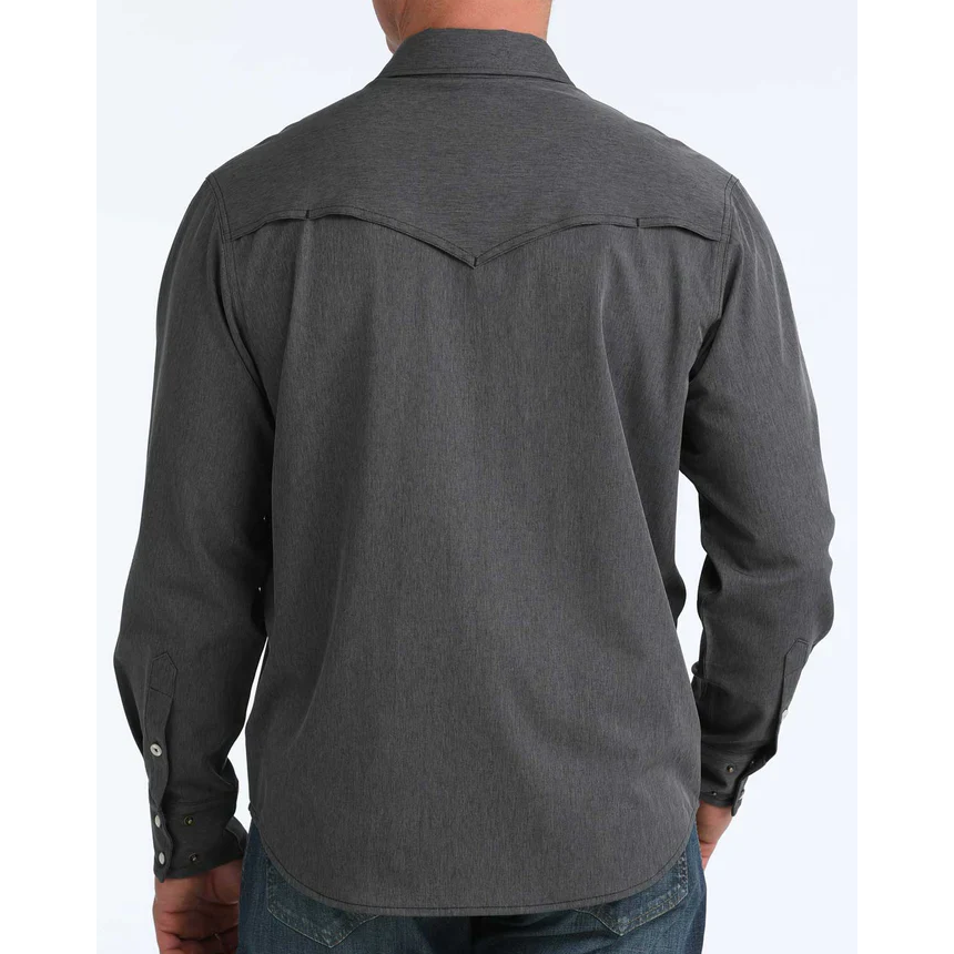 Cinch Men's Long Sleeve Camp Shirt- Black