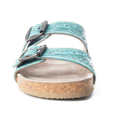 Myra Women's Wildflower Wanderer Sandals- Turquoise
