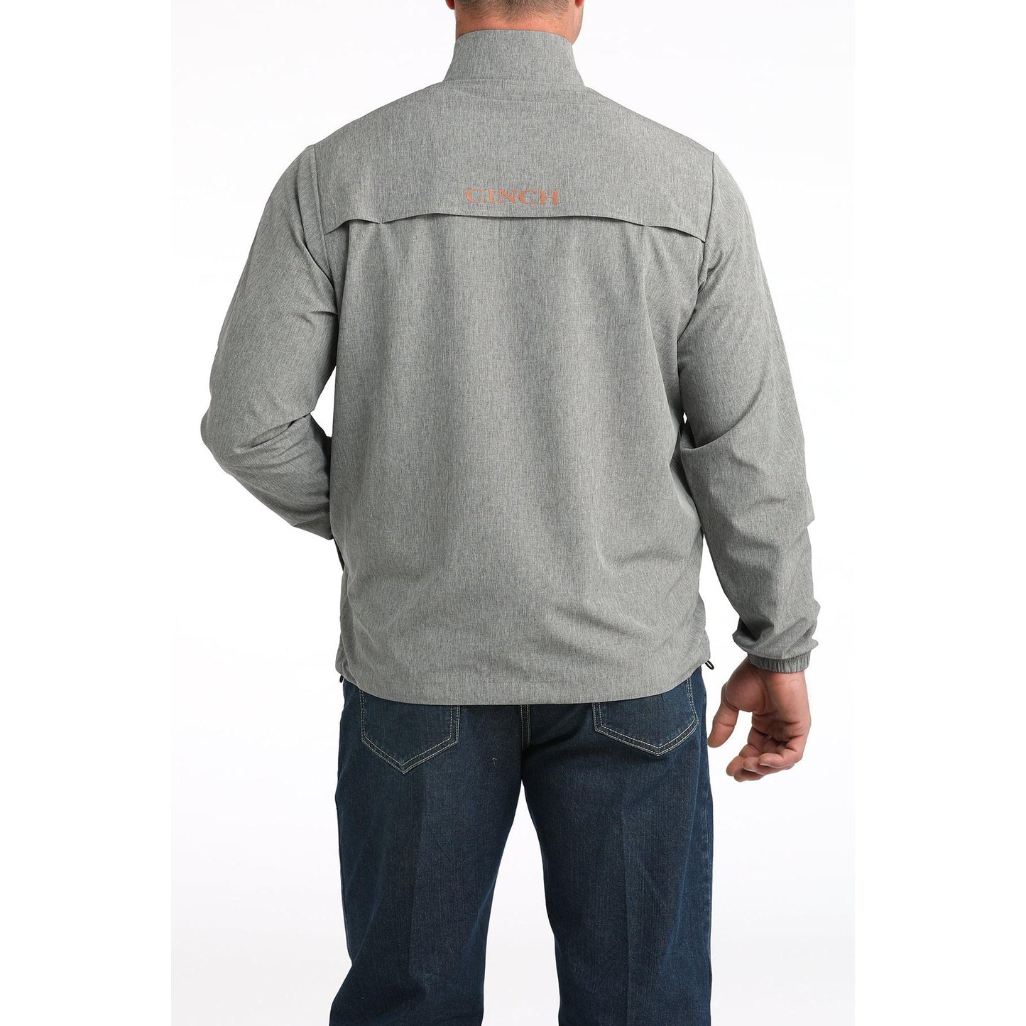 Cinch Men's 1/4 Zip Long Sleeve Windbreaker- Grey