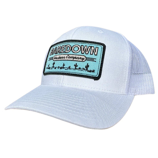 Baredown Brand Desert Hat- Curved White