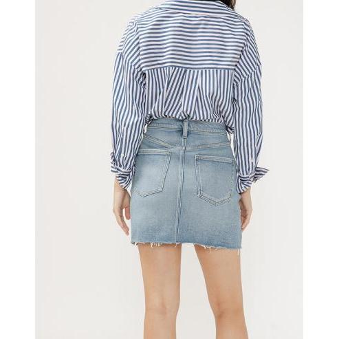 Silver Women's Denim Mini Skirt- Indigo