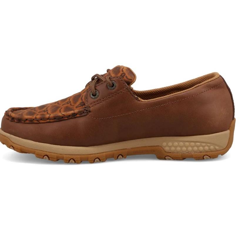 Twisted X Women's Cellstretch  Boat Shoe Driving  Moc- Multi/Brown