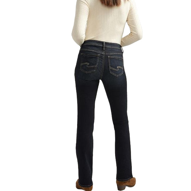 Silver Women's Elyse Mid Rise Slim Bootcut Jeans - Indigo