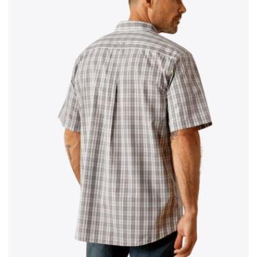 Ariat Men's Short Sleeve Wrinkle Free Onyx Classic Fit Shirt- Black