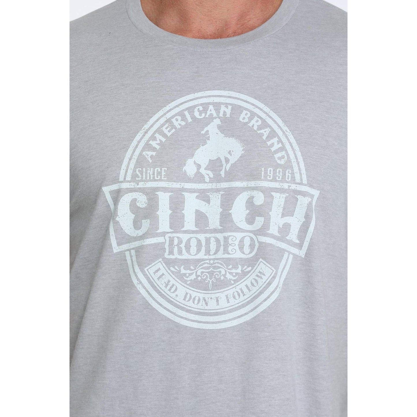Cinch Mens Short Sleeve Tee Shirt -Grey