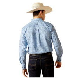 Ariat Men's Team Vaughn Fitted Shirt- Blue