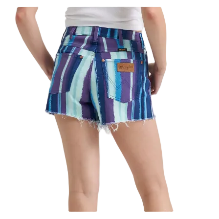 Wrangler Women's Striped Cowboy Shorts- Painterly Stripe - Irvine Tack & Western Wear