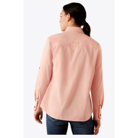 Ariat Women's Rebar Made Tough 360 Airflow Durastretch Work Shirt- Quartz Pink