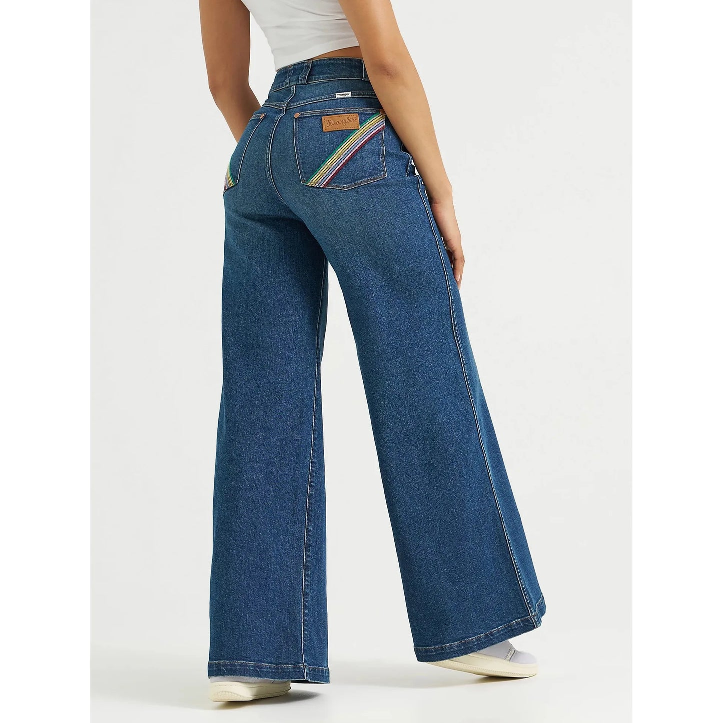 Wrangler Women's Wide Leg Highrise Rainbow Jean-Icon