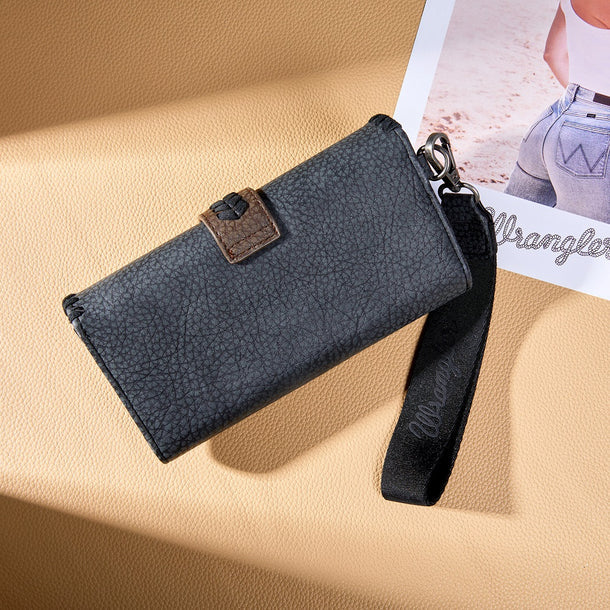 Wrangler Western Buckle RFID Wallet - Black