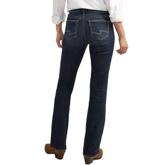 Silver Women's Suki Slim Mid Rise Bootcut Luxe Stretch Jeans - Indigo