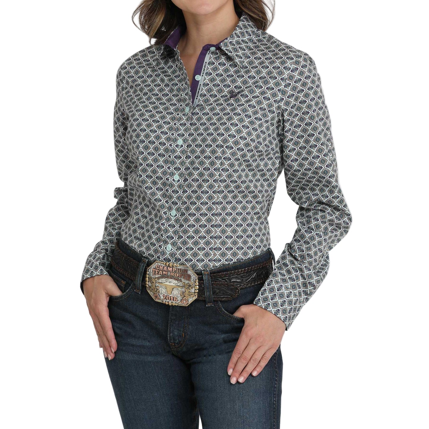 Cinch Women's Long Sleeve Print Western Shirt - Multi