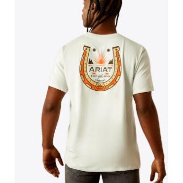 Ariat Men's Short Sleeve Lucky Shoe Tee Shirt- Glacier