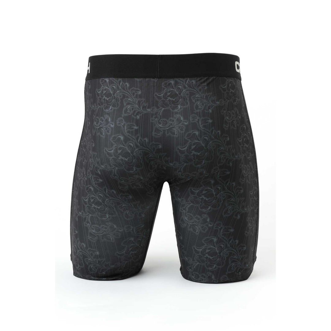 Cinch 9" Floral Boxer Brief- Black - Irvine Tack &amp; Western Wear