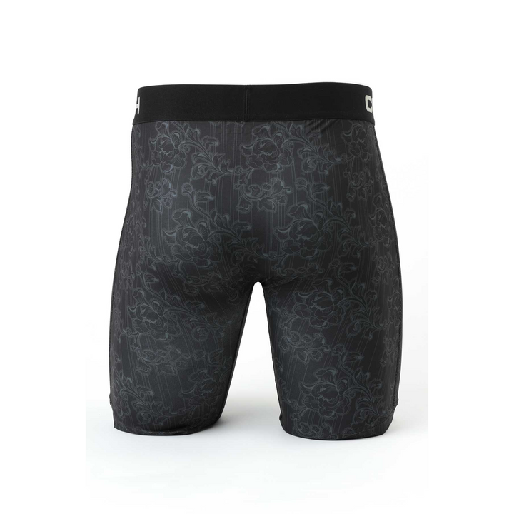 Cinch 9" Floral Boxer Brief- Black - Irvine Tack &amp; Western Wear