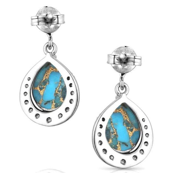 Montana Silversmiths Blue Rivers Turquoise Earrings