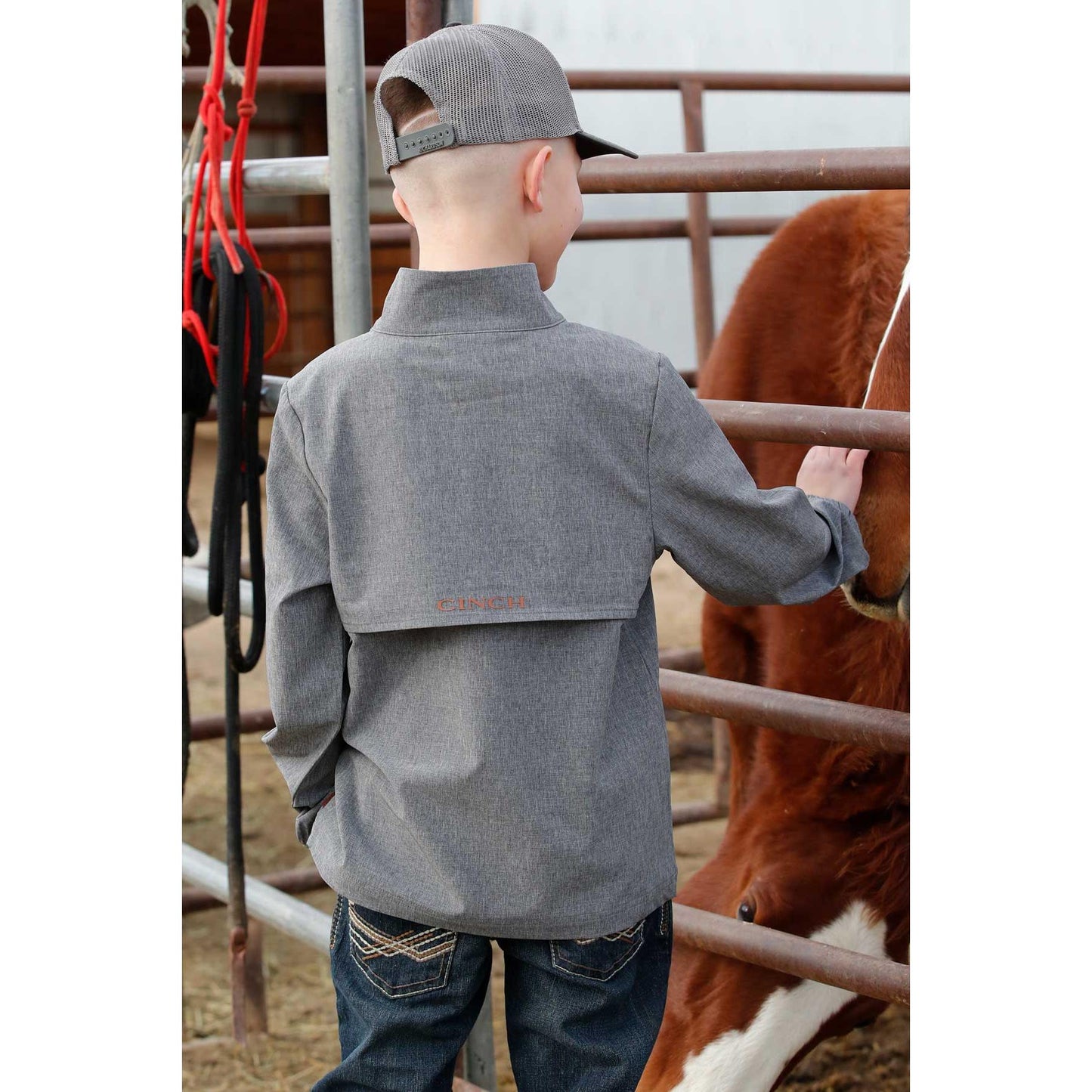 Cinch Boy's Long Sleeve Windbreaker- Grey