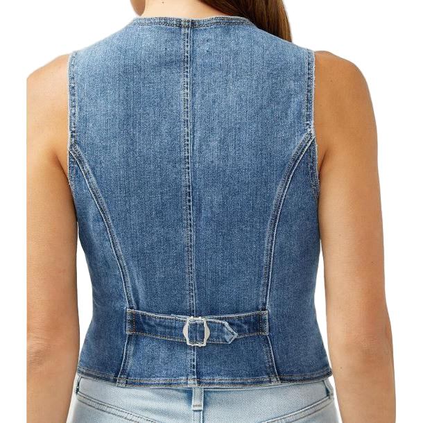 Silver Women's Classic Denim Vest- Indigo