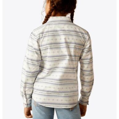 Ariat Girl's Alyssa Snap Long Sleeve Shirt - Geo Stream Serape