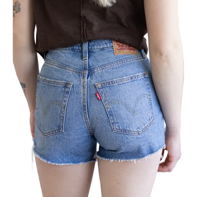 Levi Women's 501 Curve Denim Shorts- Medium Wash