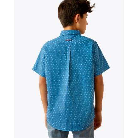 Ariat Boy's Scott Classic Fit Shirt- Dark Teal