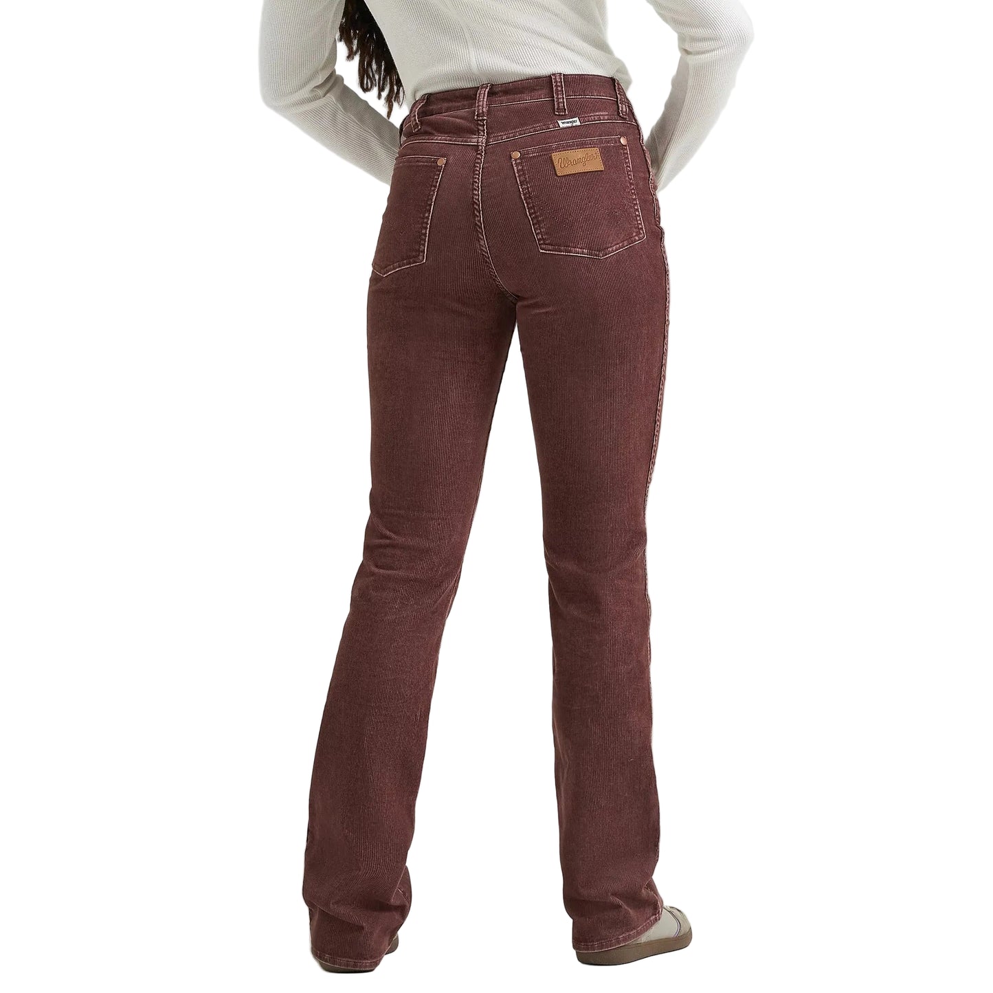 Wrangler Women's High Rise Slim Fit Corduroy Boot Cut Jean - Mahogany