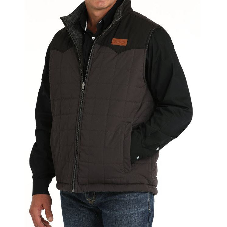 Cinch Men's Reversible Vest- Charcoal