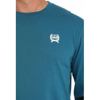 Cinch Men's Long Sleeve Tee Shirt - Teal