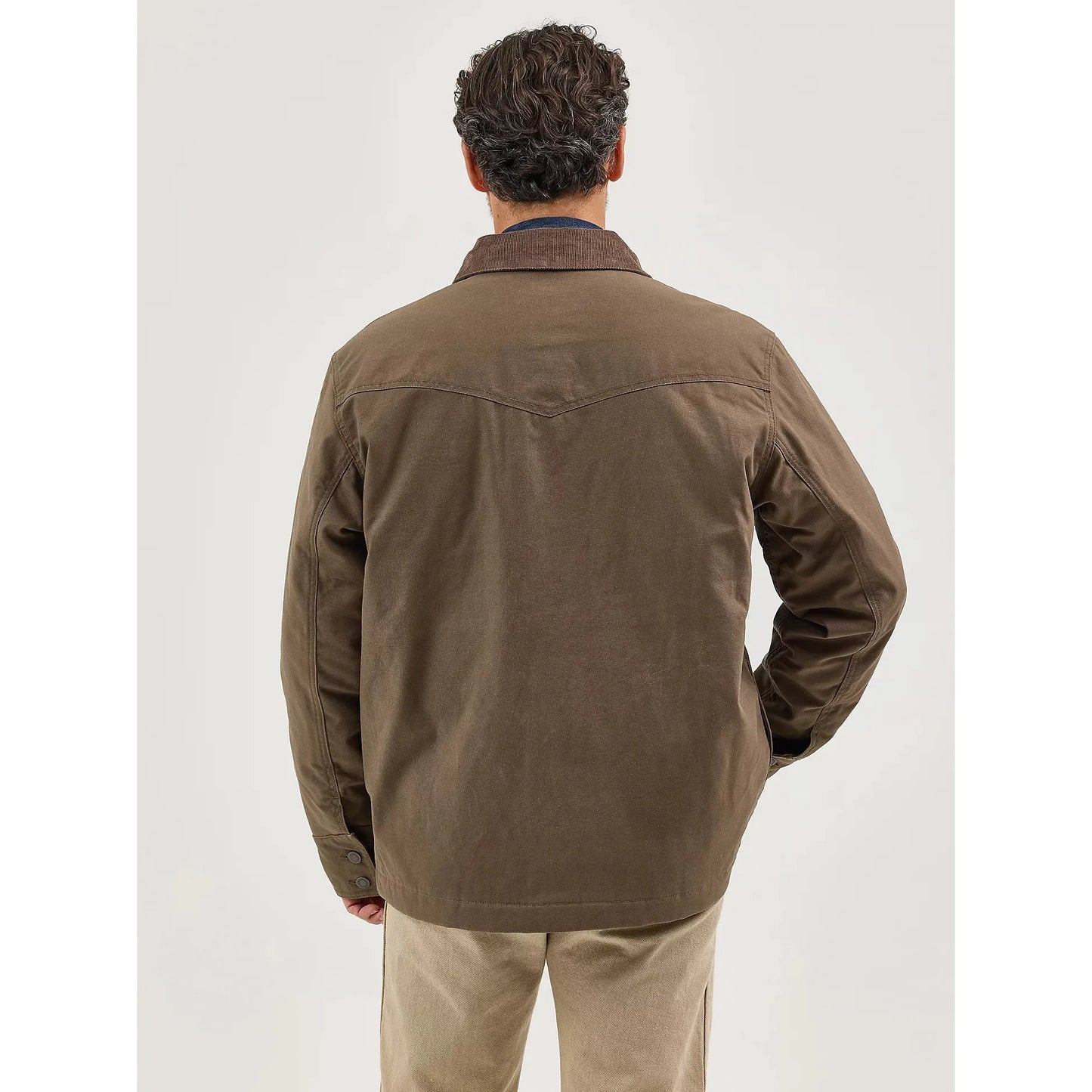 Wrangler Men's Lined Canvas Barn Coat- Morel