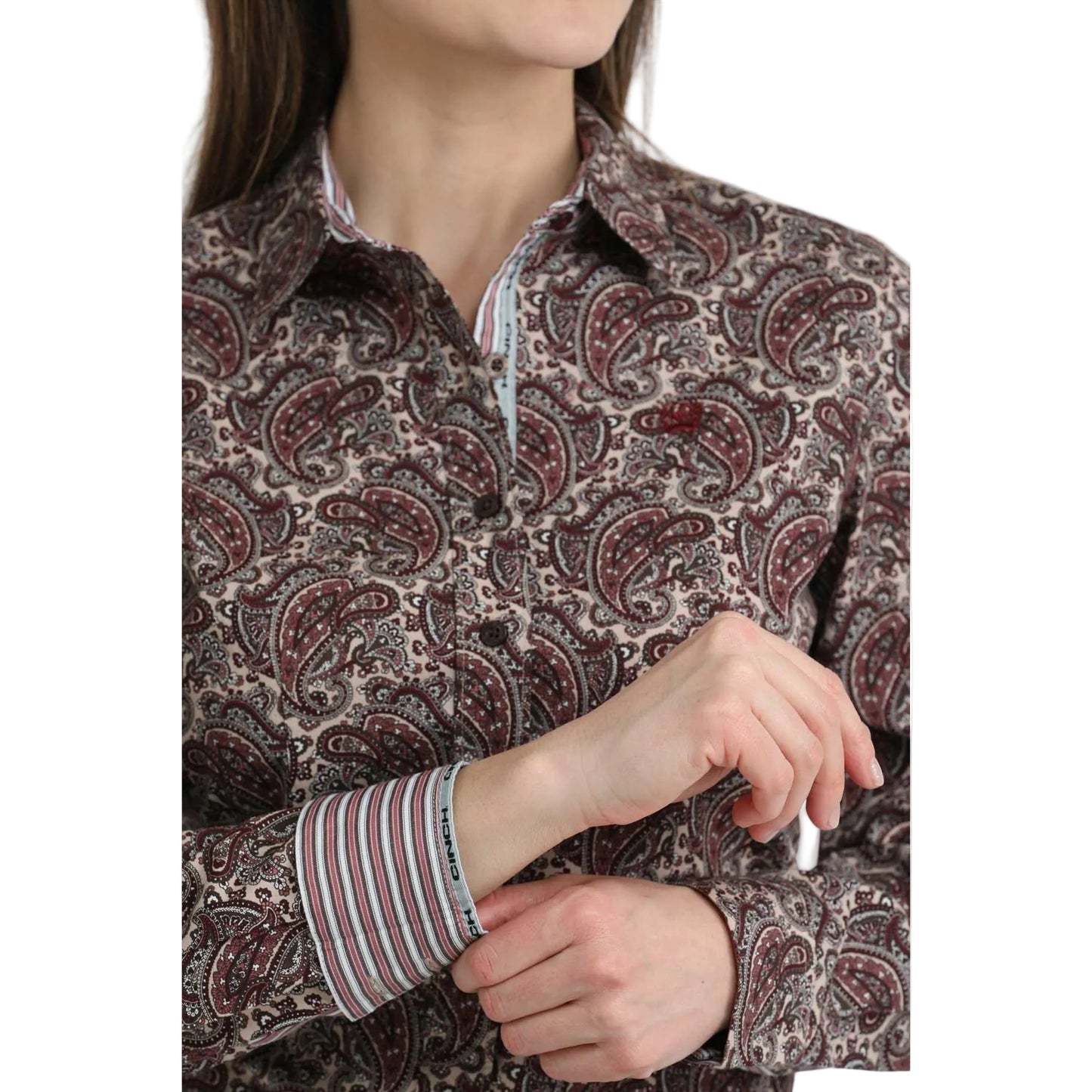 Cinch Women's Long Sleeve Patterned Western Shirt - Multi - Irvine Tack & Western Wear