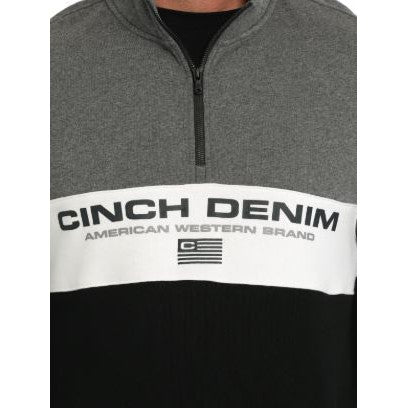 Cinch Men's Long Sleeve 1/4 zip Pullover- Multi