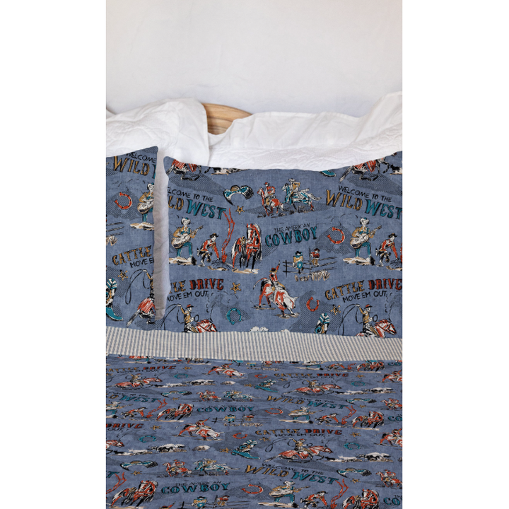 Ida Mae Cattle Drive Chambray Quilt - Multiple Sizes