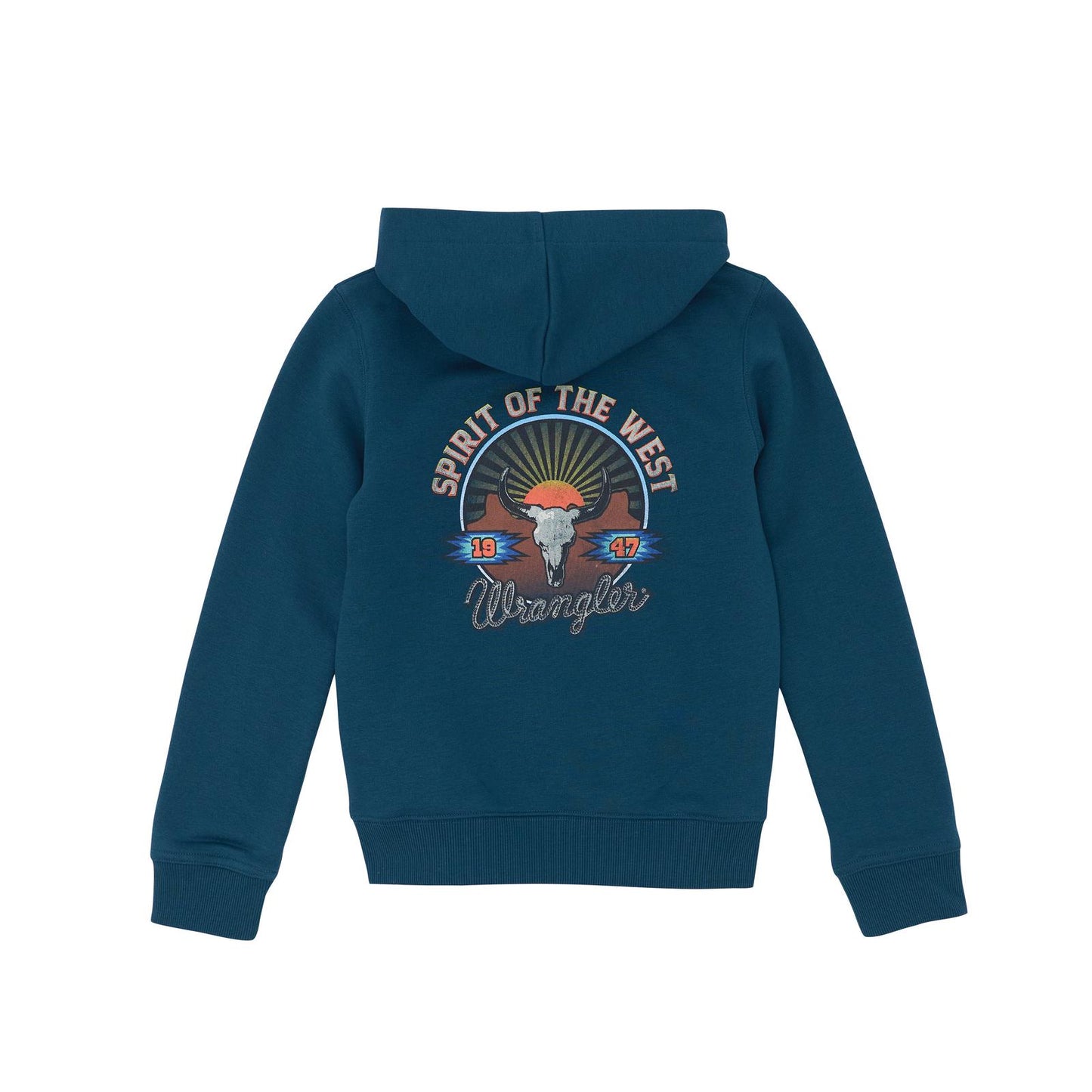 Wrangler Boy's Long Sleeve Western Hoodie - Reflecting Pond