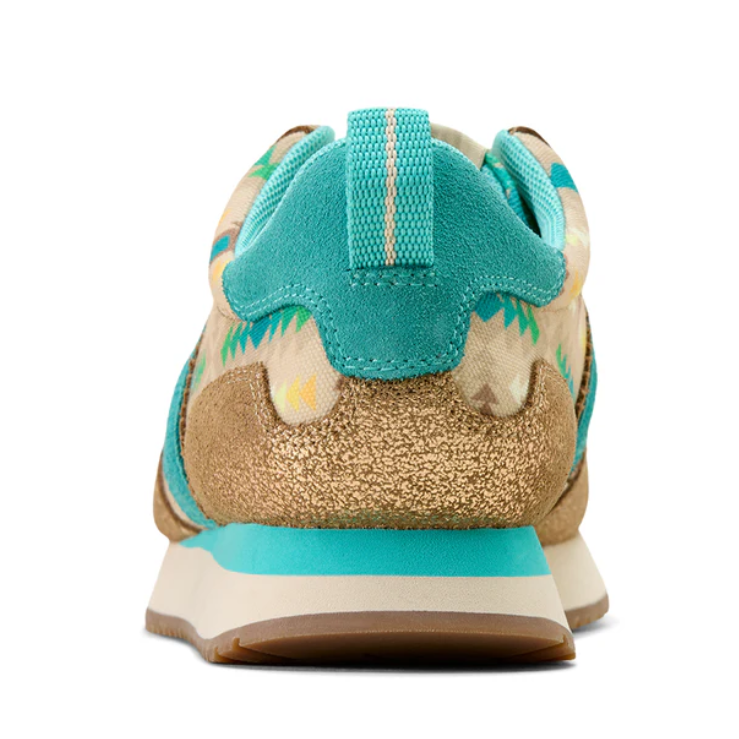 Ariat Womens Ranch Runner Shoe- Turquoise Blanket Print